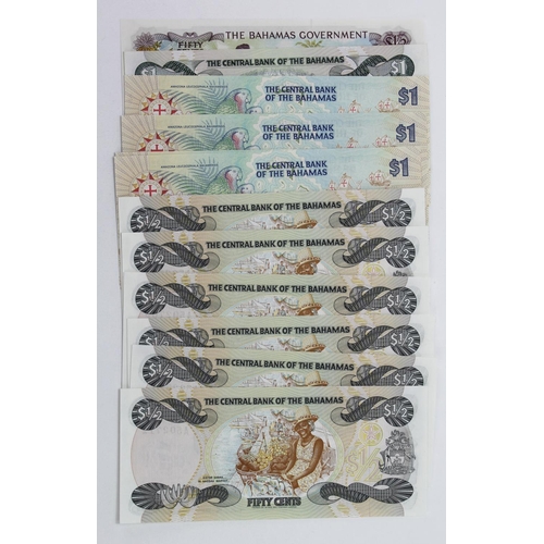 473 - Bahamas (14), a group of Uncirculated notes comprising 50 Cents (8) dated Law 1974 (1984) a consecut... 