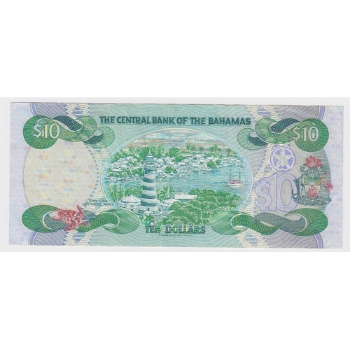 480 - Bahamas 10 Dollars dated Law 1996, signed J.H. Smith, last prefix for this signature, series V758307... 