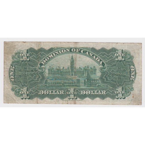 506 - Canada, Dominion of Canada 1 Dollar dated 31st March 1898, series K, serial No. 232364 (Pick24Aa) on... 