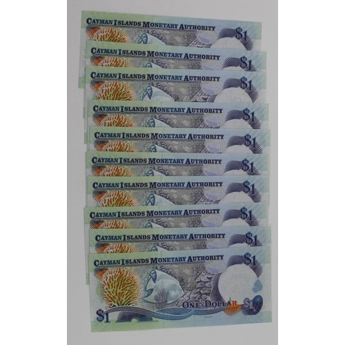 511 - Cayman Islands 1 Dollar REPLACEMENT notes (10) dated 2006, including a consecutively numbered run of... 