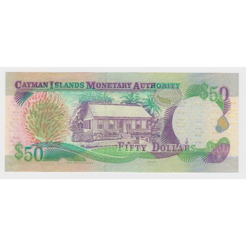 513 - Cayman Islands 50 Dollars dated 2003, split prefix LOW serial number C/1 500958 (this date variety s... 