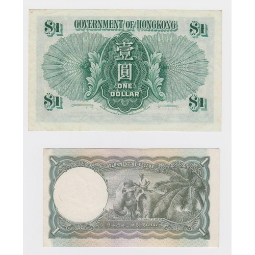 516 - Ceylon & Hong Kong, a pair of King George VI portraits in high grade, Ceylon 1 Rupee dated 4th Augus... 