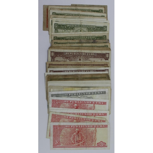 537 - Cuba (60), a group dating from 1896 - 2010, 1 Peso to 100 Pesos, heavy duplication, mixed grades