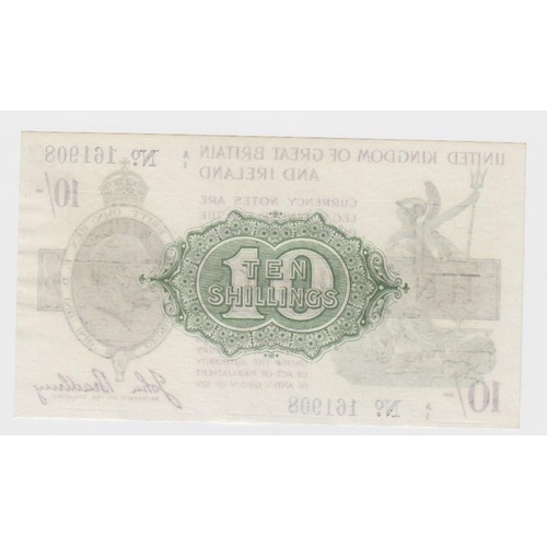 55 - Bradbury 10 Shillings issued 22nd October 1918, scarce FIRST RUN 'A/1' prefix, serial A/1 161908, No... 