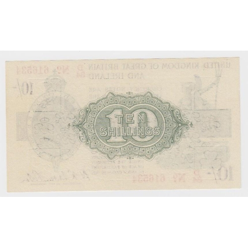 74 - Warren Fisher 10 Shillings issued 30th September 1919, scarcer FIRST SERIES 'D' prefix, serial D/34 ... 