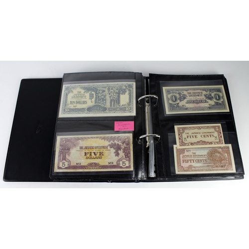 973 - World banknotes in album (136) plus POW and Naffi tokens (26), the majority WW2 issues including som... 