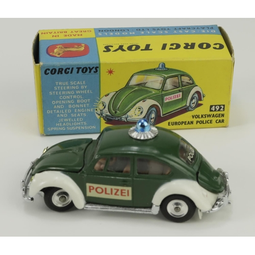 61 - Corgi Toys, no. 492 'Volkswagen European Police Car', contained in original box