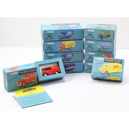 68 - Corgi. A collection of eleven boxed Corgi Golden Oldies, comprising lorries & vans, 19303, 30302 (x ... 