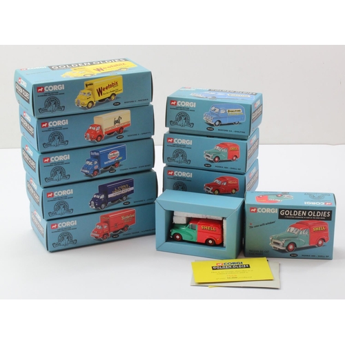 69 - Corgi. A collection of eleven boxed Corgi Golden Oldies, comprising lorries & vans, 30301, 30303, 19... 