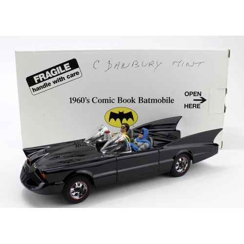 72 - Danbury Mint, 1960s Comic Book Batmobile, 1:16 scale, with paperwork, contained in original box