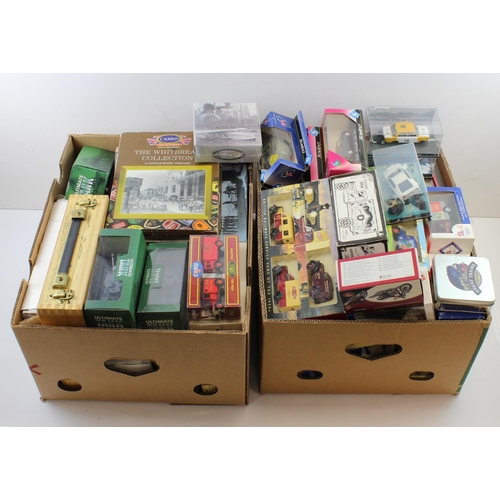 76 - Diecast. A collection of boxed diecast models, makers include, Lledo, Atlas, etc. (two boxes)