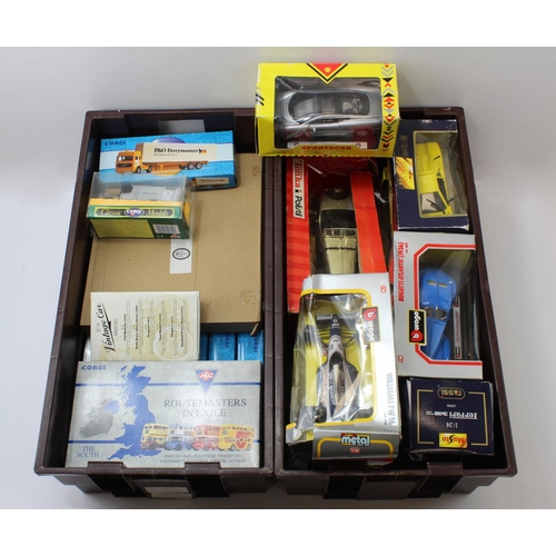 77 - Diecast. A collection of boxed diecast toys, makers include Corgi, Minic, Burago, Maisto, etc. (4 cr... 