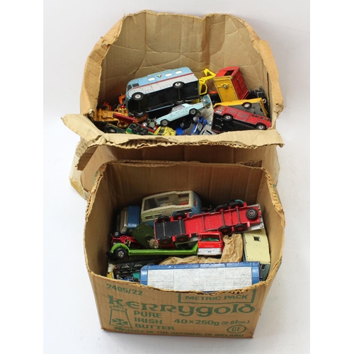 80 - Diecast. A collection of playworn diecast vehicles, including, Dinky, Corgi, Matchbox etc.