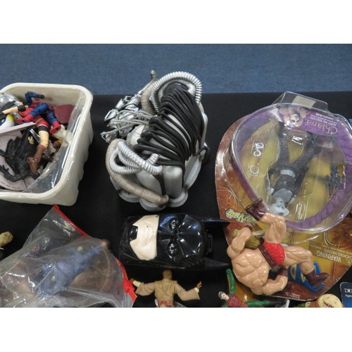 1 - Action figures & toys. A large collection of assorted action figures & toys, including Dr Who, Star ... 