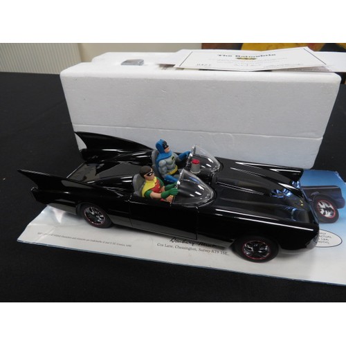 72 - Danbury Mint, 1960s Comic Book Batmobile, 1:16 scale, with paperwork, contained in original box