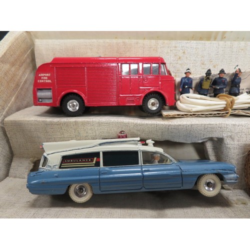 87 - Dinky Toys, Gift Set 298 'Emergency Services, comprising of four vehicles & seven loose figures, box... 