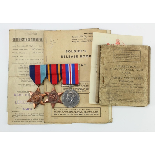 1210 - WW2 group consisting of 1939-45 Star, Burma Star, War Medal with soldiers service and pay book relea... 