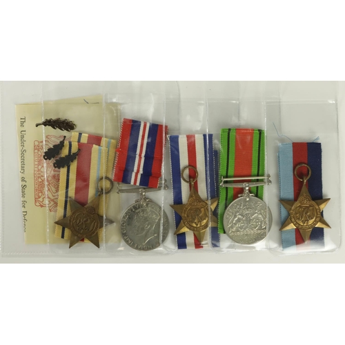 1222 - WW2 officers group - 148097 Captain I. Kyle RA. 1939-45 Star, Africa Star, F & G Star, Defence & War... 