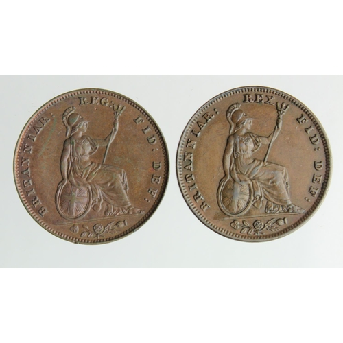 1716 - Farthings (2): 1835 nEF up/up, and 1857 EF