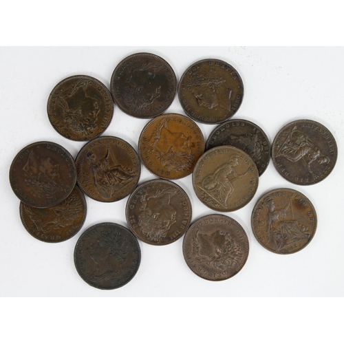 1735 - GB Farthings (14) George IV: 1821 to 1830, mixed grade.