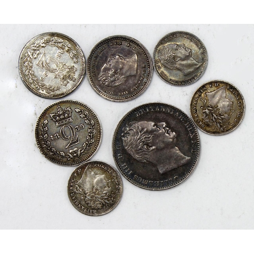 1752 - GB Maundy Oddments (7) George IV and William IV: Pennies: 1826 EF, 1828 nEF, 1831 nFDC; Twopences: 1... 