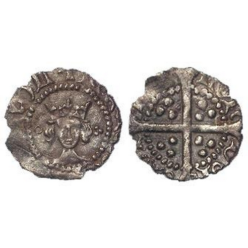 2214 - Henry V silver halfpenny, Class F, annulet & trefoil by hair. S.1796 var., 0.44g. Good portrait, VF