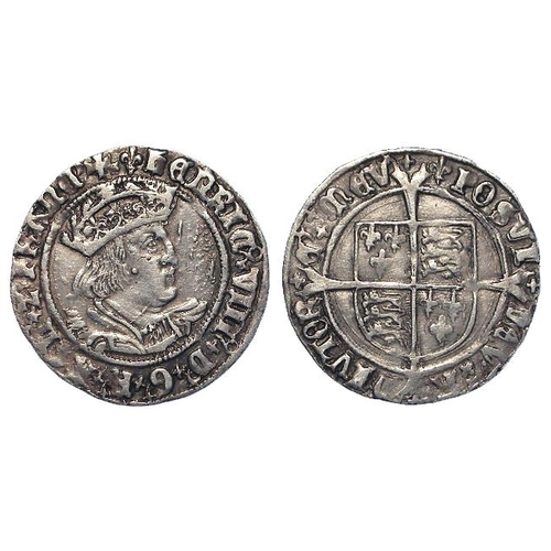 2215 - Henry VIII silver groat, Second Coinage 1526-1544 mm Lis, Lombardic lettering, S.2337E, 2.70g. Full,... 