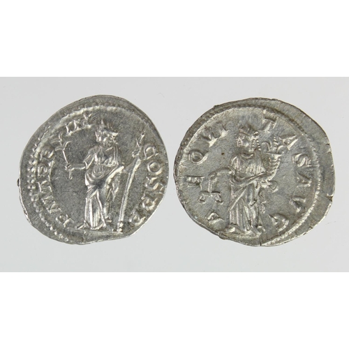 2220 - Roman Imperial silver denarii (2): Severus Alexander 222-235 AD, Pax type RIC 27, 2.85g, GVF; and Ae... 