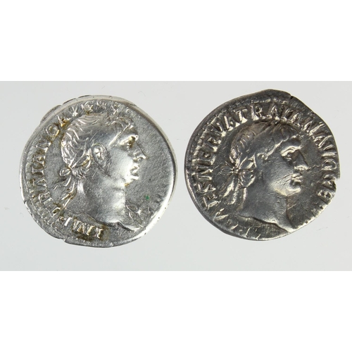 2221 - Roman Imperial silver denarii (2): Trajan 98-117 AD, trophy type RIC 147b, 3.10g, cleaned VF, spot o... 