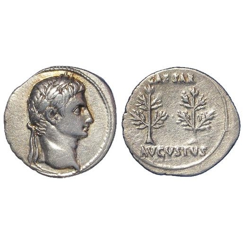 2227 - Roman Imperial: Augustus silver denarius, uncertain Spanish mint (Colonia Caesaraugusta - Zaragoza?)... 