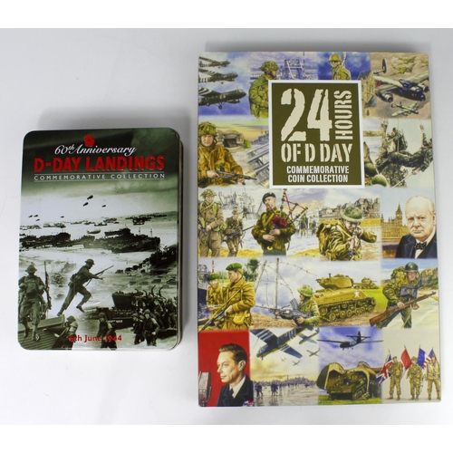 2325 - Channel Islands: Silver proofs (3) and base proofs (6), comprising the 60th Anniv. D-Day Landings se... 