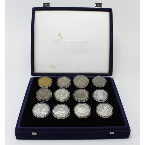 2330 - GB & Commonwealth Crowns (36) in a Westminster case, including many £5 coins and some silver proofs,... 