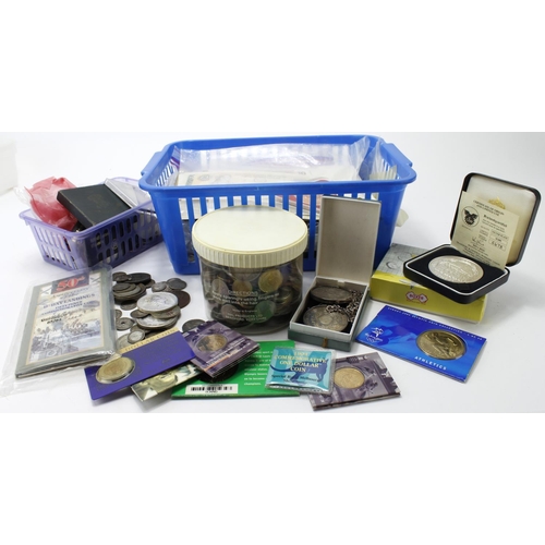 2341 - GB & World Coins, large accumulation including crowns and commemoratives, silver noted; also some mi... 