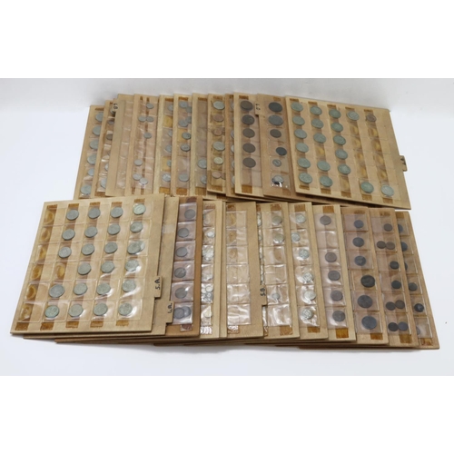 2343 - GB & World Coins, mostly GB collection on 24x wooden trays, includes much predecimal silver from cir... 