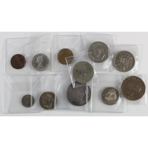 2372 - GB Proof Oddments (11) from George VI and QEII sets, 1937 to 1970, various.