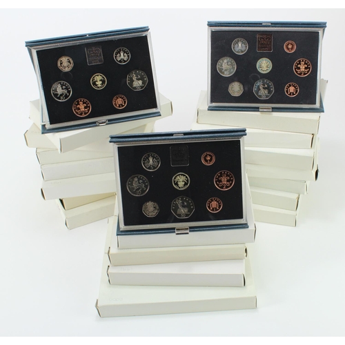 2380 - GB Proof Sets (18) standard, 1980s to 2000.