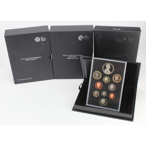 2381 - GB Proof Sets (3) 2012 (ten coins), 2015 