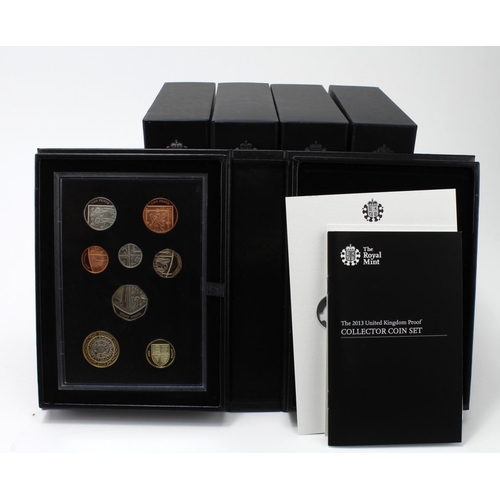 2384 - GB Proof sets (5) all Collectors Editions. 2013, 2014, 2015, 2016 & 2017. FDC boxed as issued