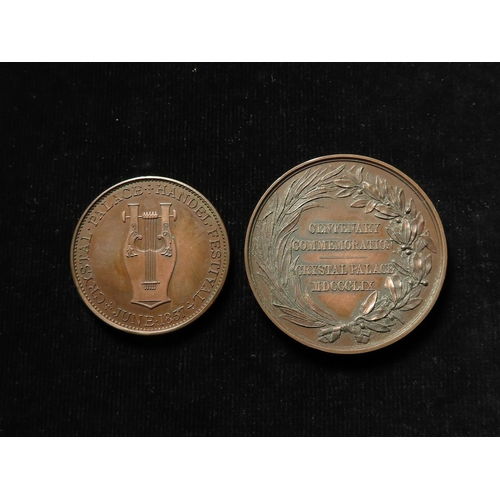 2453 - British Commemorative Medals (2) bronze d.41.5mm, and d.51mm, from the George Frederic Handel Festiv... 