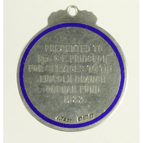 2483 - Railway related - National Union of Railwaymen silver & enamel medal hallmarked JT& Co., Birm. 1933 ... 