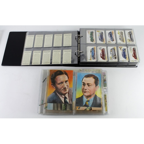 625 - Modern brown binder of Players / Wills Cigarette Card sets in sleeves inc Motor Cards 1st & 2nd Seri... 