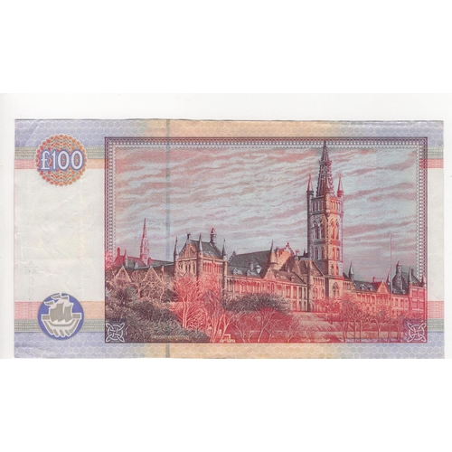 417 - Scotland, Clydesdale Bank 100 Pounds dated 2nd October 1996, signed Fred Goodwin, serial A/AG 003222... 