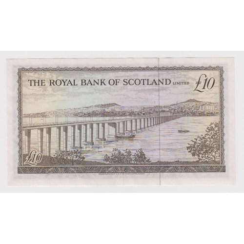 429 - Scotland, Royal Bank of Scotland 10 Pounds dated 19th March 1969, signed Robertson & Burke, serial A... 