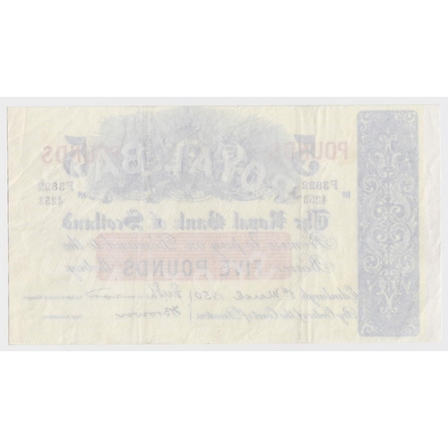 440 - Scotland, Royal Bank of Scotland 5 Pounds dated 1st March 1950, early date signed Thomson & Brown, s... 