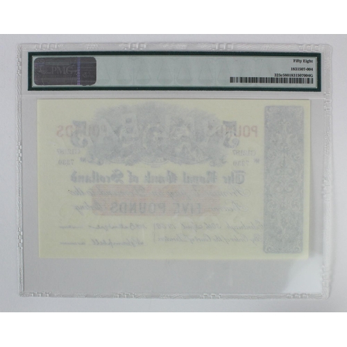 442 - Scotland, Royal Bank of Scotland 5 Pounds dated 30th April 1956, signed Ballantyne & Campbell, seria... 