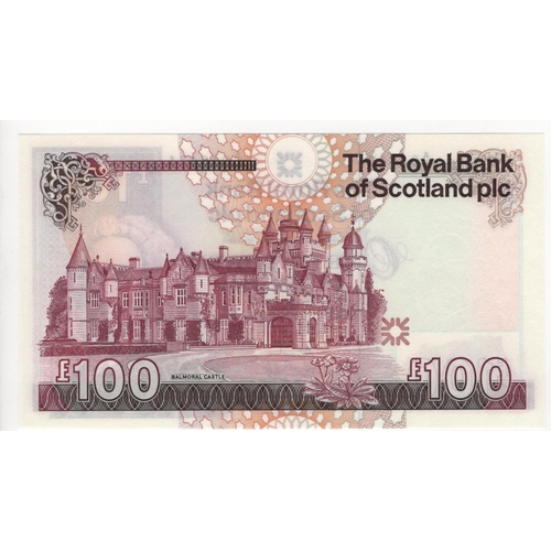 447 - Scotland, Royal Bank of Scotland plc 100 Pounds dated 20th December 2007, signed Fred Goodwin, seria... 