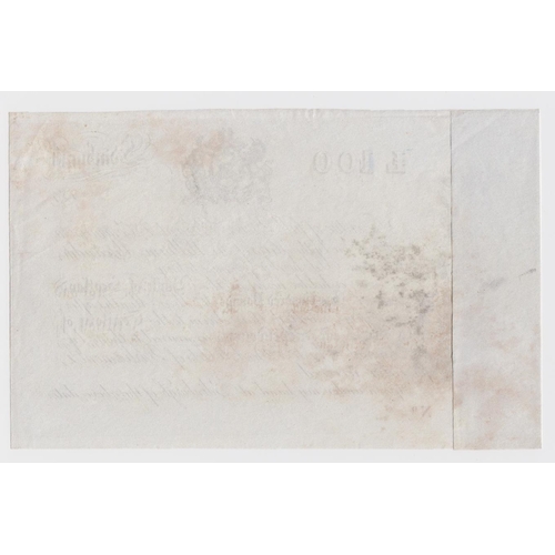 449 - Scotland, Territory of Nova Scotia unissued 100 Pounds promissory note 184x, from Sir William Alexan... 