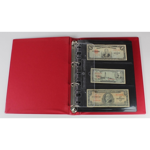 518 - Cuba (35), collection in album with slipcase, date range 1949 - 2017 denominations from 1 Peso to 10... 