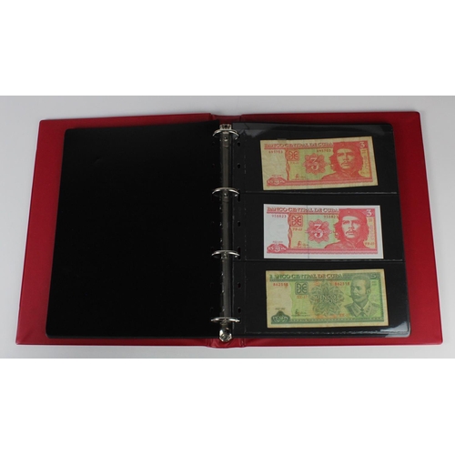 518 - Cuba (35), collection in album with slipcase, date range 1949 - 2017 denominations from 1 Peso to 10... 