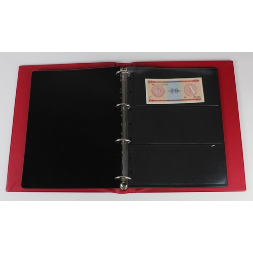 518 - Cuba (35), collection in album with slipcase, date range 1949 - 2017 denominations from 1 Peso to 10... 